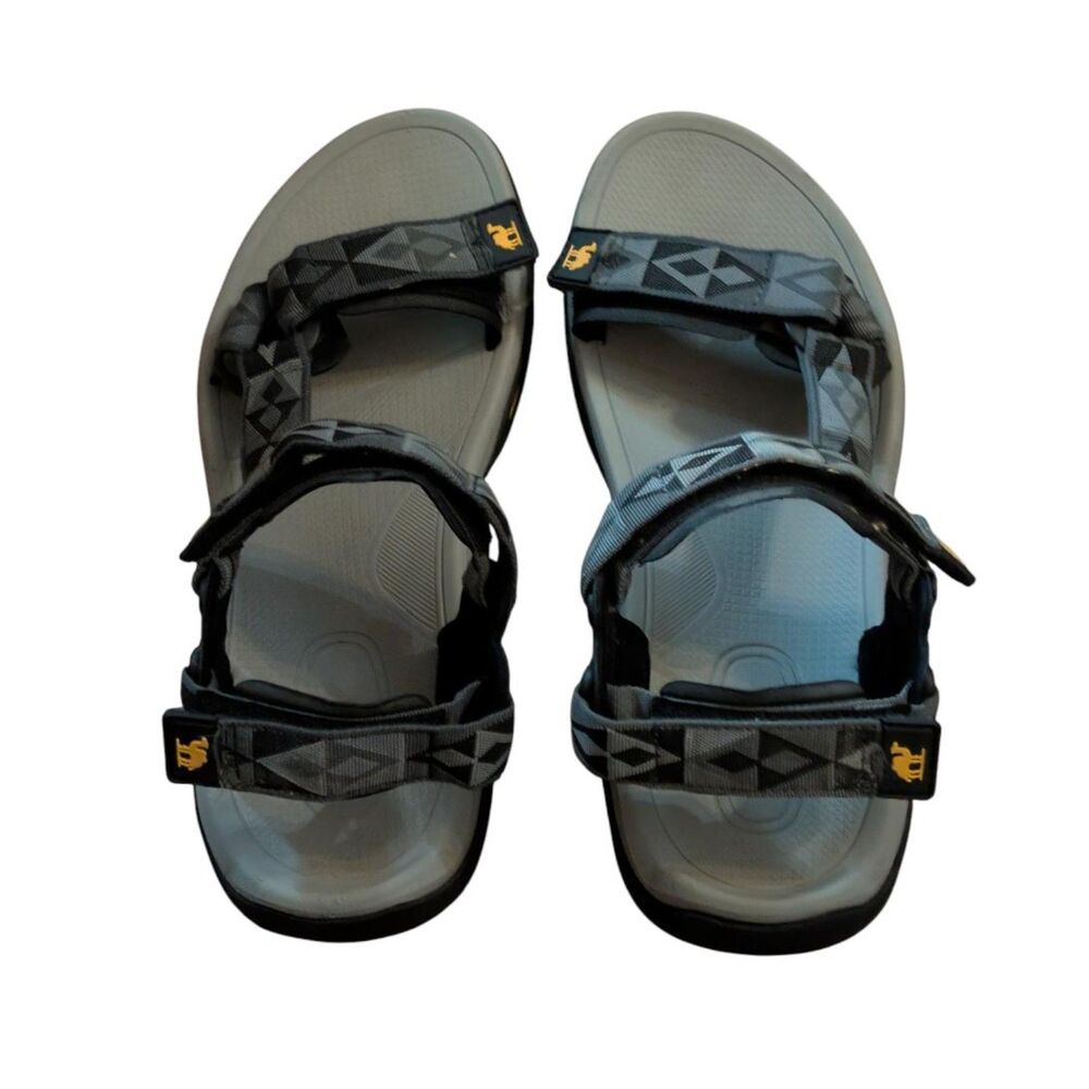 CAMEL CROWN Men’s Sport Sandals Sz 10 Gray Geometric Gorpcore Hiking Trekking